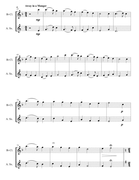 Five Christmas Carols for Clarinet and Alto Saxophone image number null