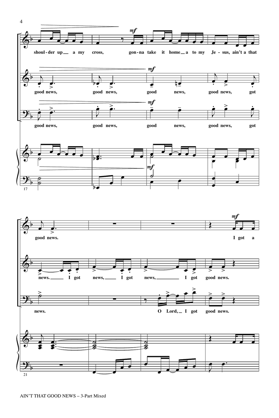 Ain't That Good News 3-Part scores gallery preview page 3