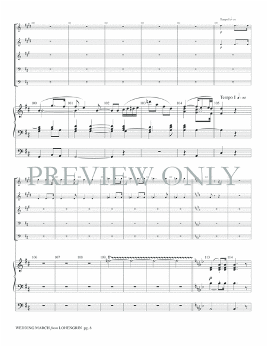 Wedding March from Lohengrin Brass Ensemble scores gallery preview page 10
