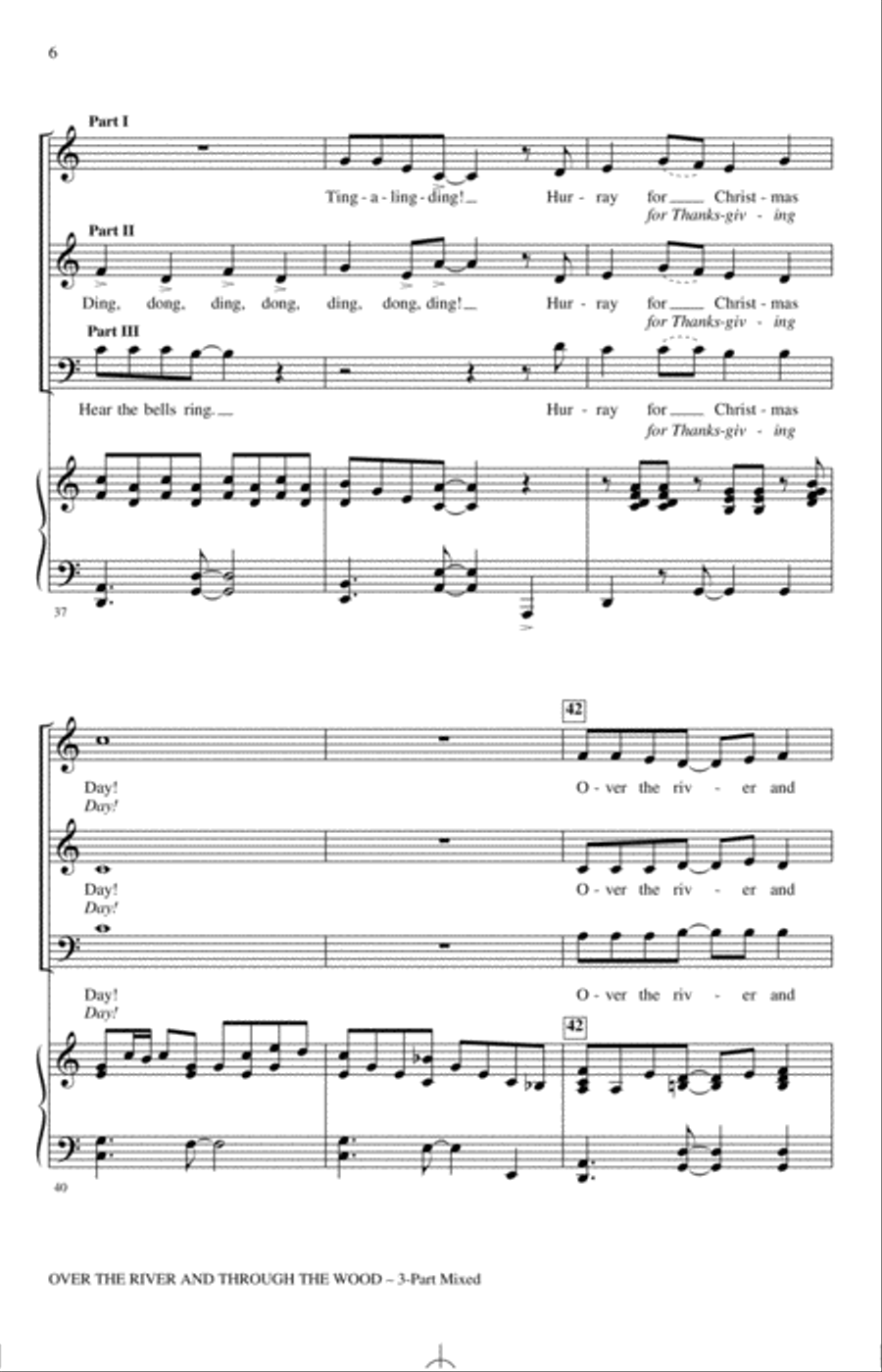 Over The River And Through The Wood 3-Part scores gallery preview page 5