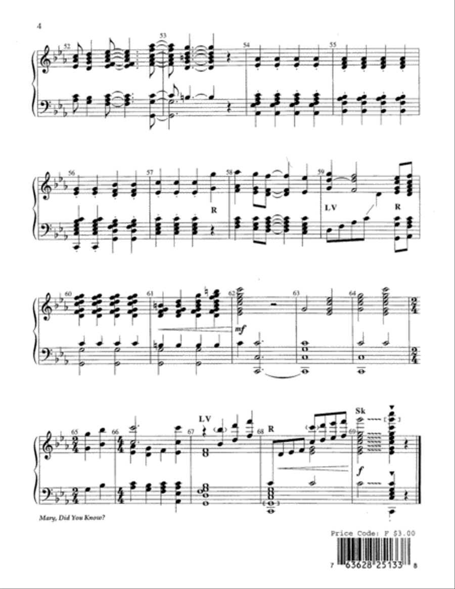 Mary, Did You Know? Choir scores gallery preview page 4