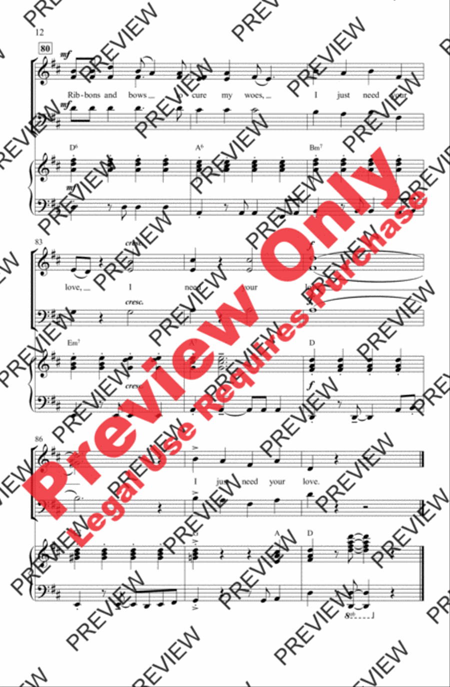Ribbons and Bows 3-Part scores gallery preview page 12