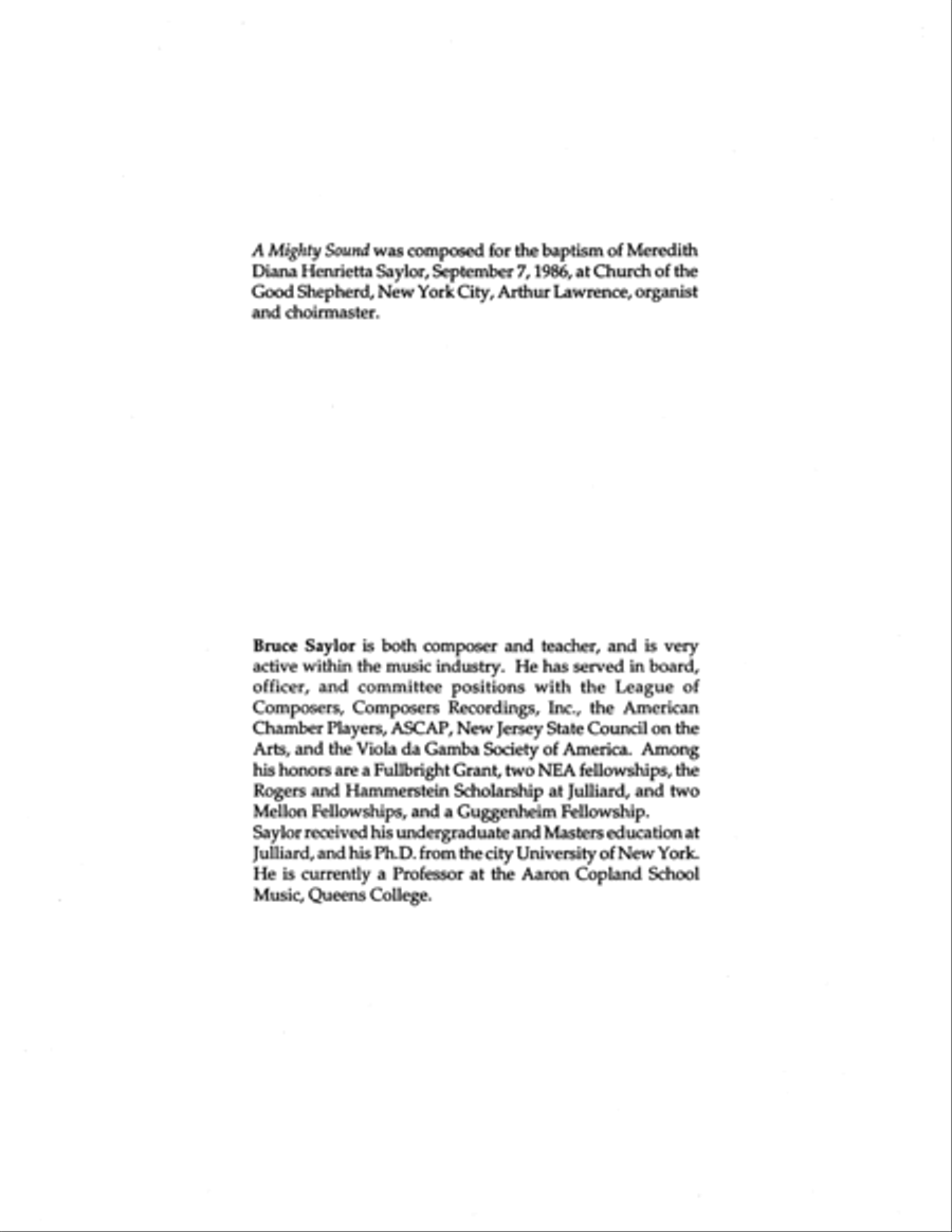 A Mighty Sound from Heaven 4-Part scores gallery preview page 2