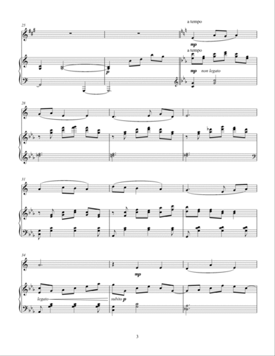 Korean Folk Song - Eommaya, Nunaya (Dear Mom, Dear Sister) Version 1 Alto Saxophone scores gallery preview page 3