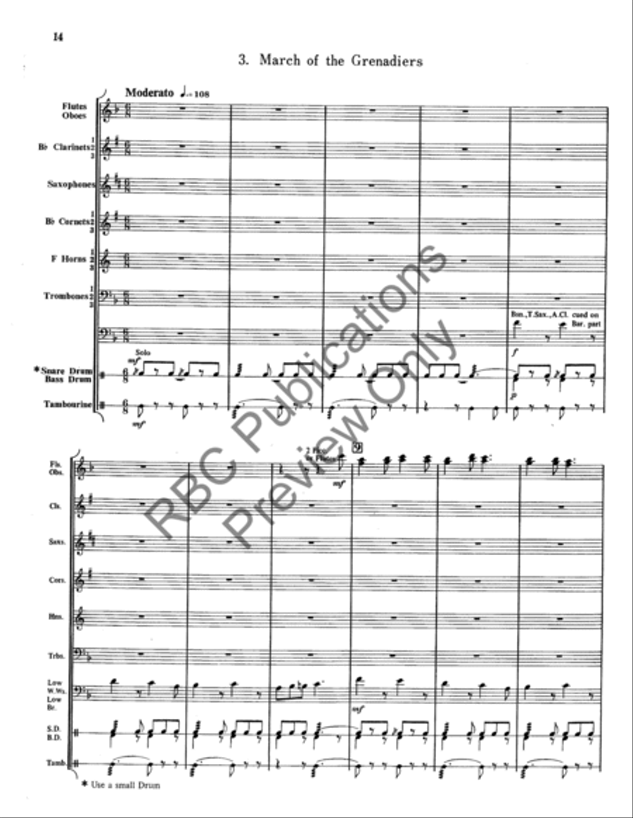 Three Old French Ballads (Score) Concert Band scores gallery preview page 15