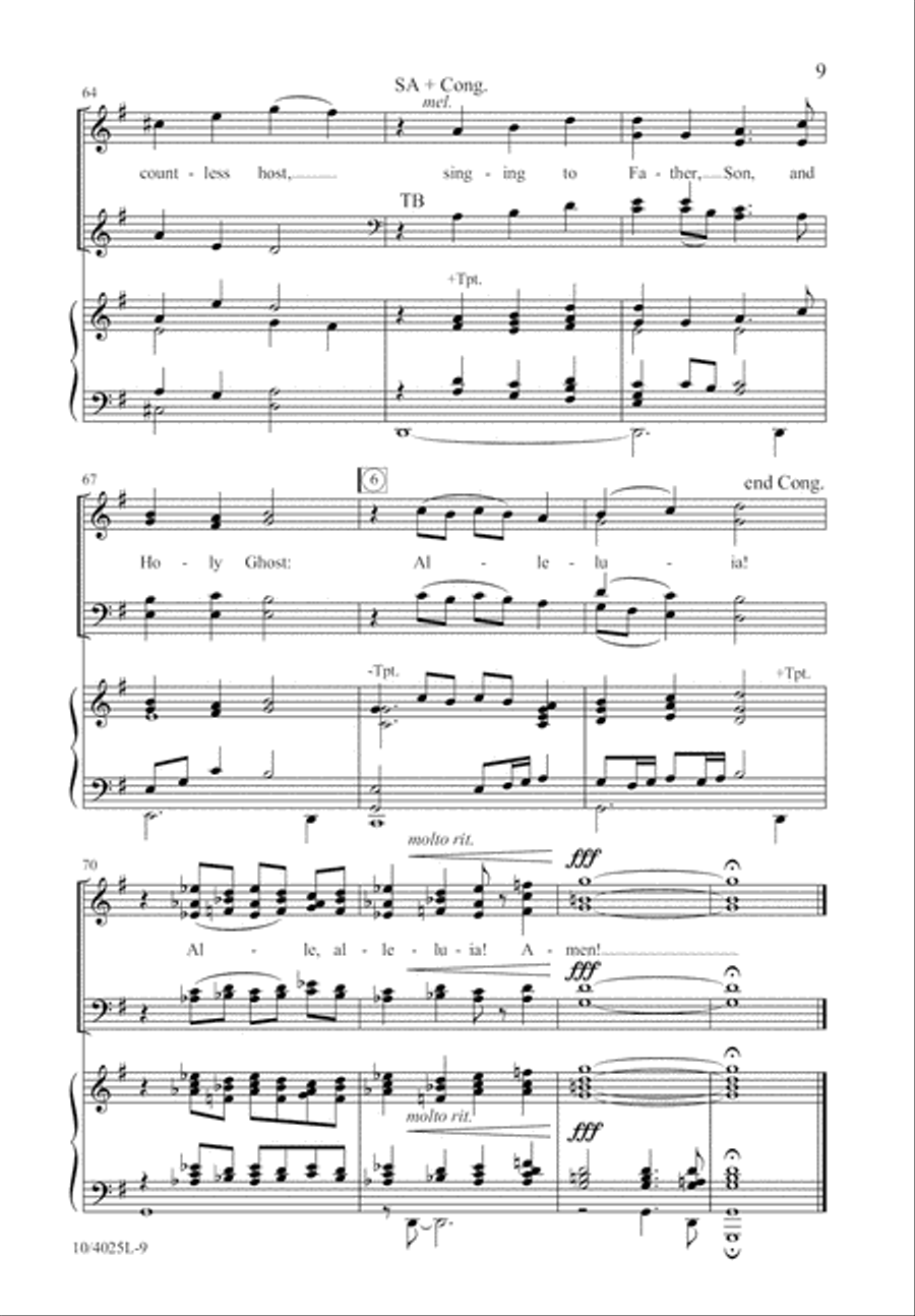 Tribute to the Saints 4-Part scores gallery preview page 9