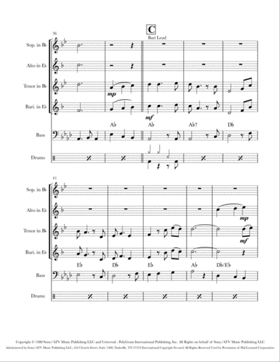 Could I Have This Dance Saxophone Quartet scores gallery preview page 6