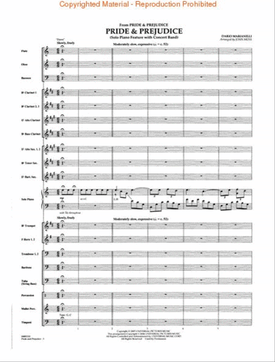 Pride and Prejudice Concert Band scores gallery preview page 2
