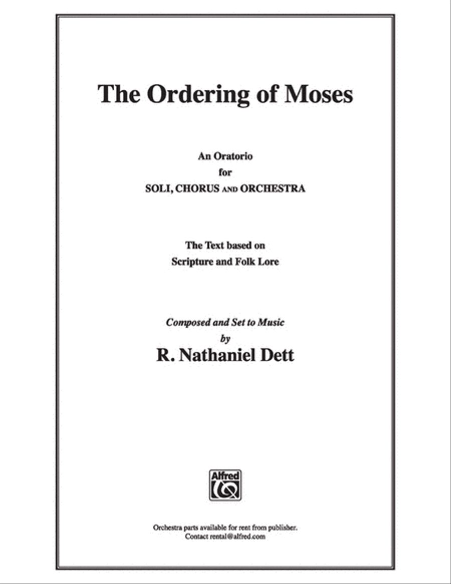 The Ordering of Moses 4-Part scores gallery preview page 1