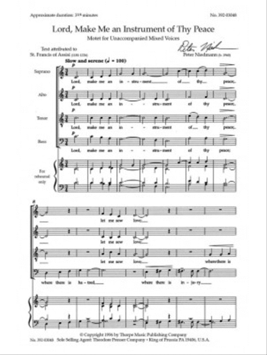 Lord, Make Me An Instrument of Thy Peace 4-Part scores gallery preview page 1