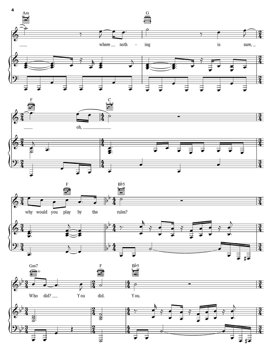 Dodo Piano, Vocal, Guitar scores gallery preview page 4