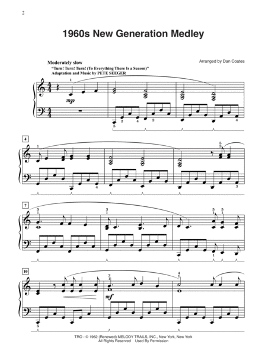 Dan Coates Popular Piano Library -- Medleys of Pop & Rock Piano Solo scores gallery preview page 2