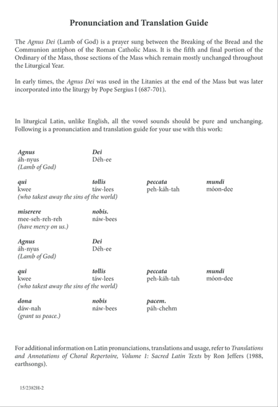 Agnus Dei Agnus Dei 2-Part scores gallery preview page 3