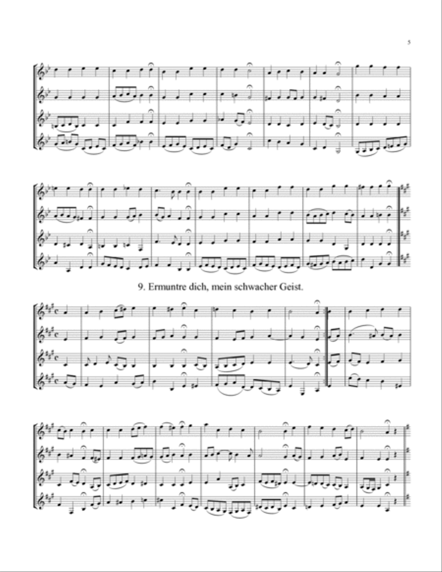 Bach Four-Part Chorales - 36 in Set (for Clarinet) 4-Part scores gallery preview page 6