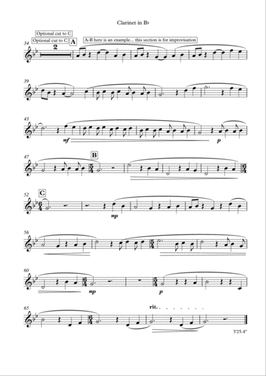 Self Isolation Blues for Clarinet and Piano from the Corona Suite by Simon Peberdy