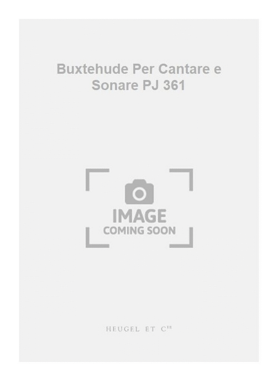 Buxtehude Per Cantare e Sonare PJ 361 String Orchestra scores gallery preview page 1