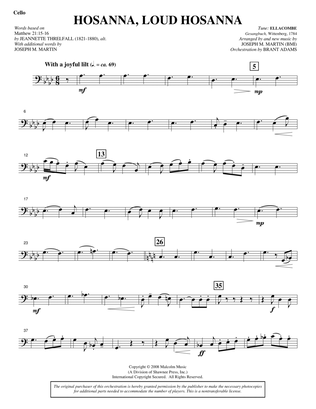 Hosanna, Loud Hosanna (from "Covenant Of Grace") - Cello