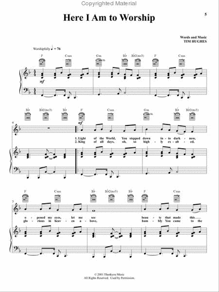 The World's Greatest Praise Songs Piano, Vocal, Guitar scores gallery preview page 5