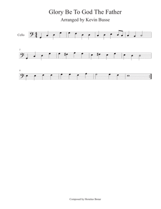 Glory Be To God The Father (Easy key of C) - Cello