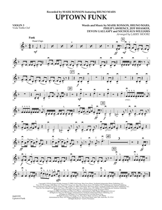 Uptown Funk - Violin 3 (Viola Treble Clef)