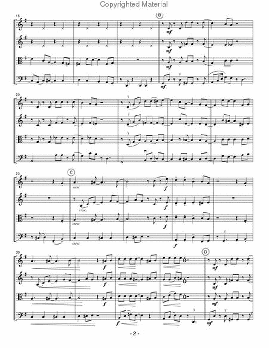 Jammin' Jazz Standards for String Quartet - Score image number null