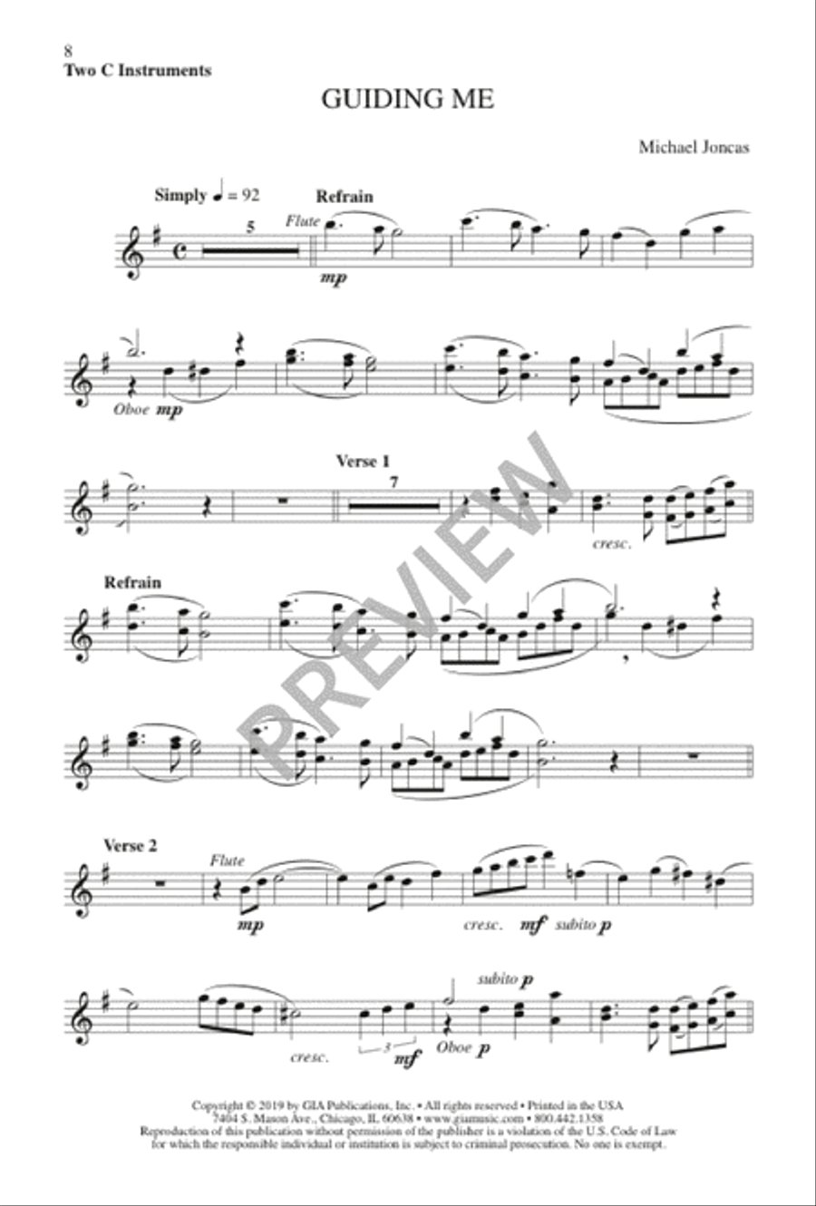 Guiding Me Guiding Me 4-Part scores gallery preview page 9
