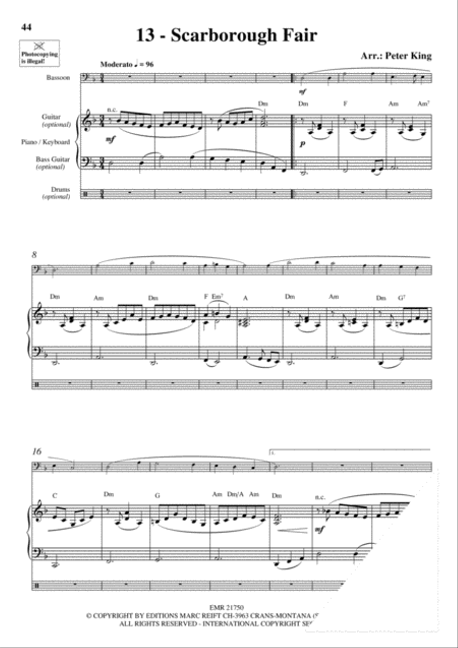 20 Celtic Hits Bassoon Solo scores gallery preview page 15