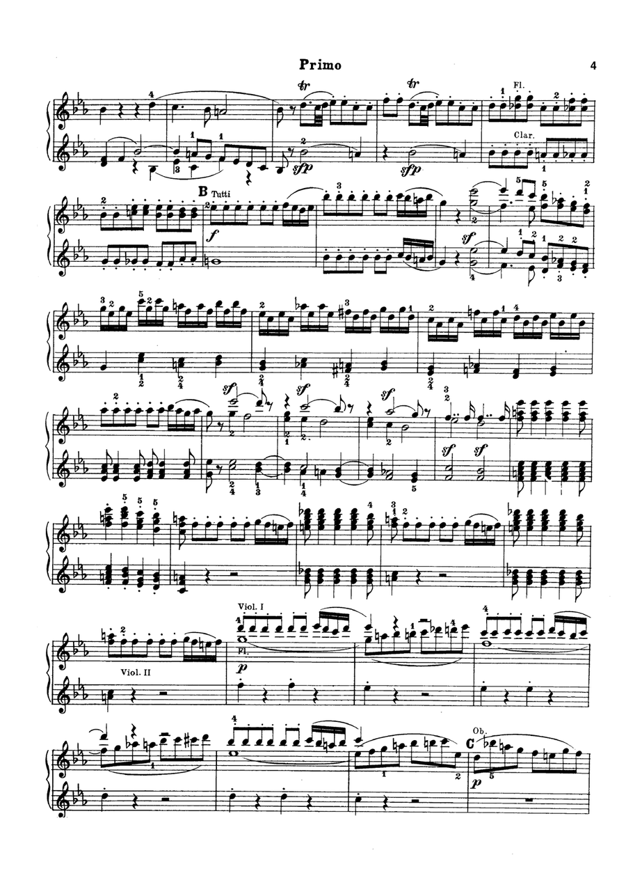 Mozart The Magic Flute Overture, for piano duet(1 piano, 4 hands), PM802 1 Piano, 4-Hands scores gallery preview page 4