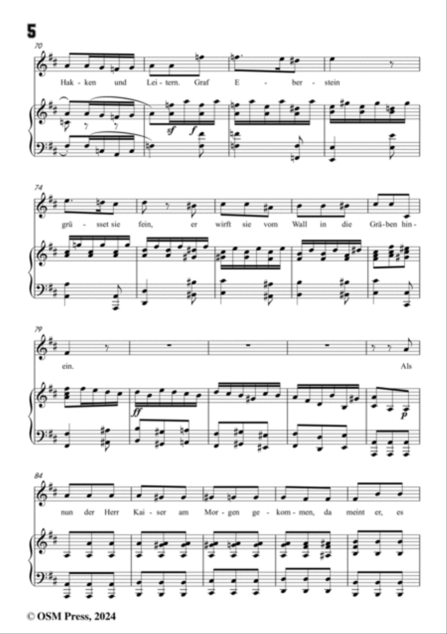 C. Loewe-Graf Eberstein(Zu Speier im Saale da hebt sich ein Klingen),in D Major Voice scores gallery preview page 6
