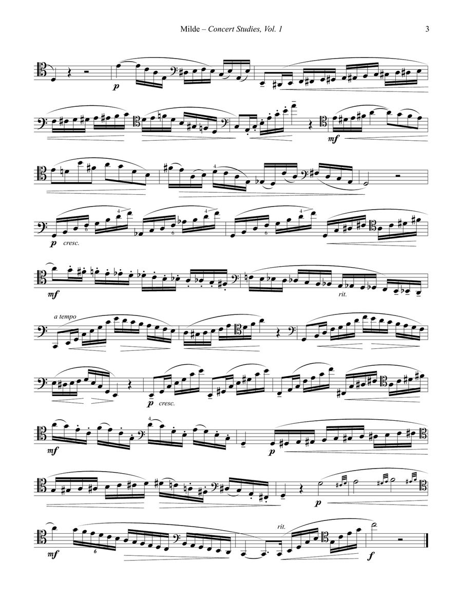 Milde Concert Studies for Trombone Volume 1 Trombone Solo scores gallery preview page 3