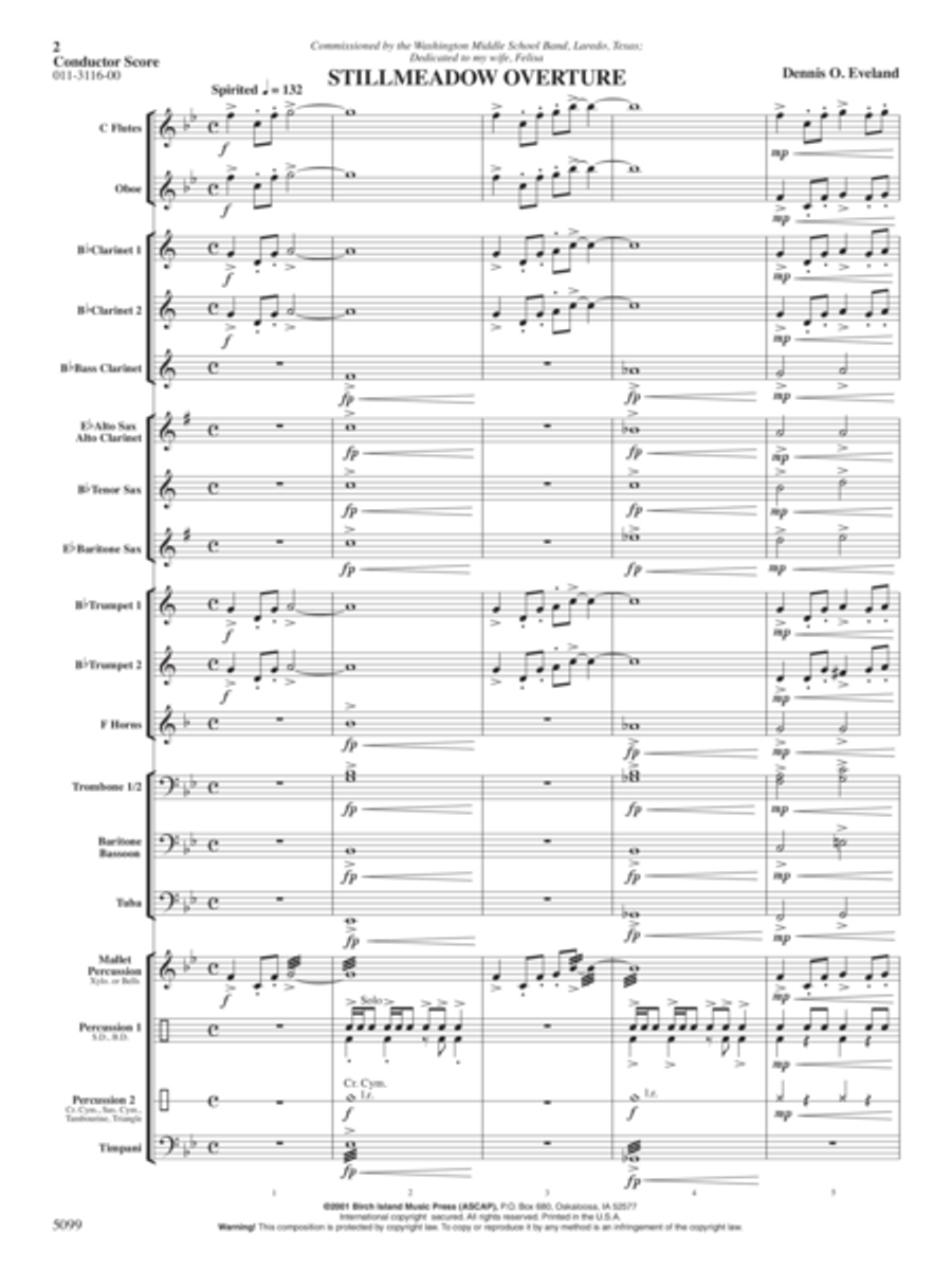 Stillmeadow Concert Band scores gallery preview page 2