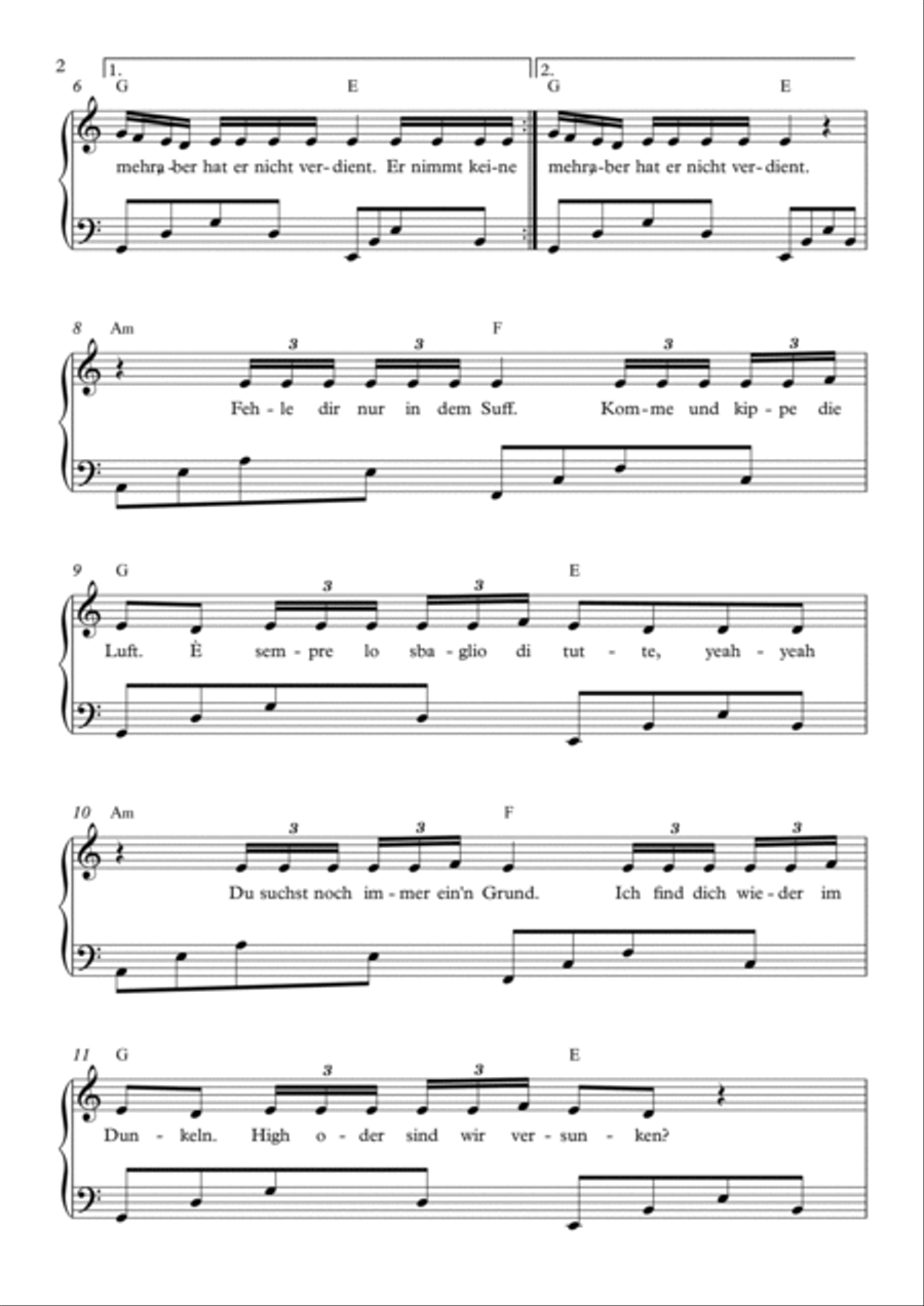 Benzin Easy Piano scores gallery preview page 2