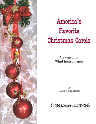 Book cover for America's Favorite Christmas Carols arranged for Wind Instruments