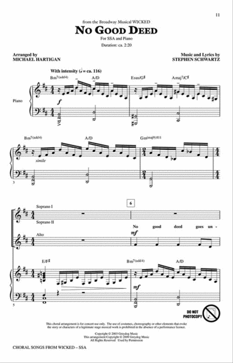 Choral Songs from Wicked SSA scores gallery preview page 3
