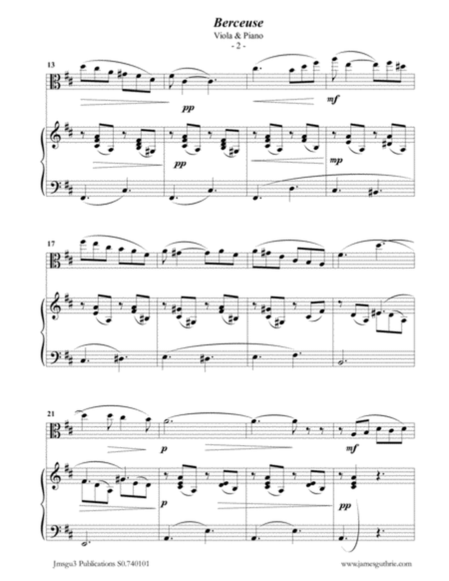 Fauré: Berceuse Op. 16 for Viola & Piano image number null
