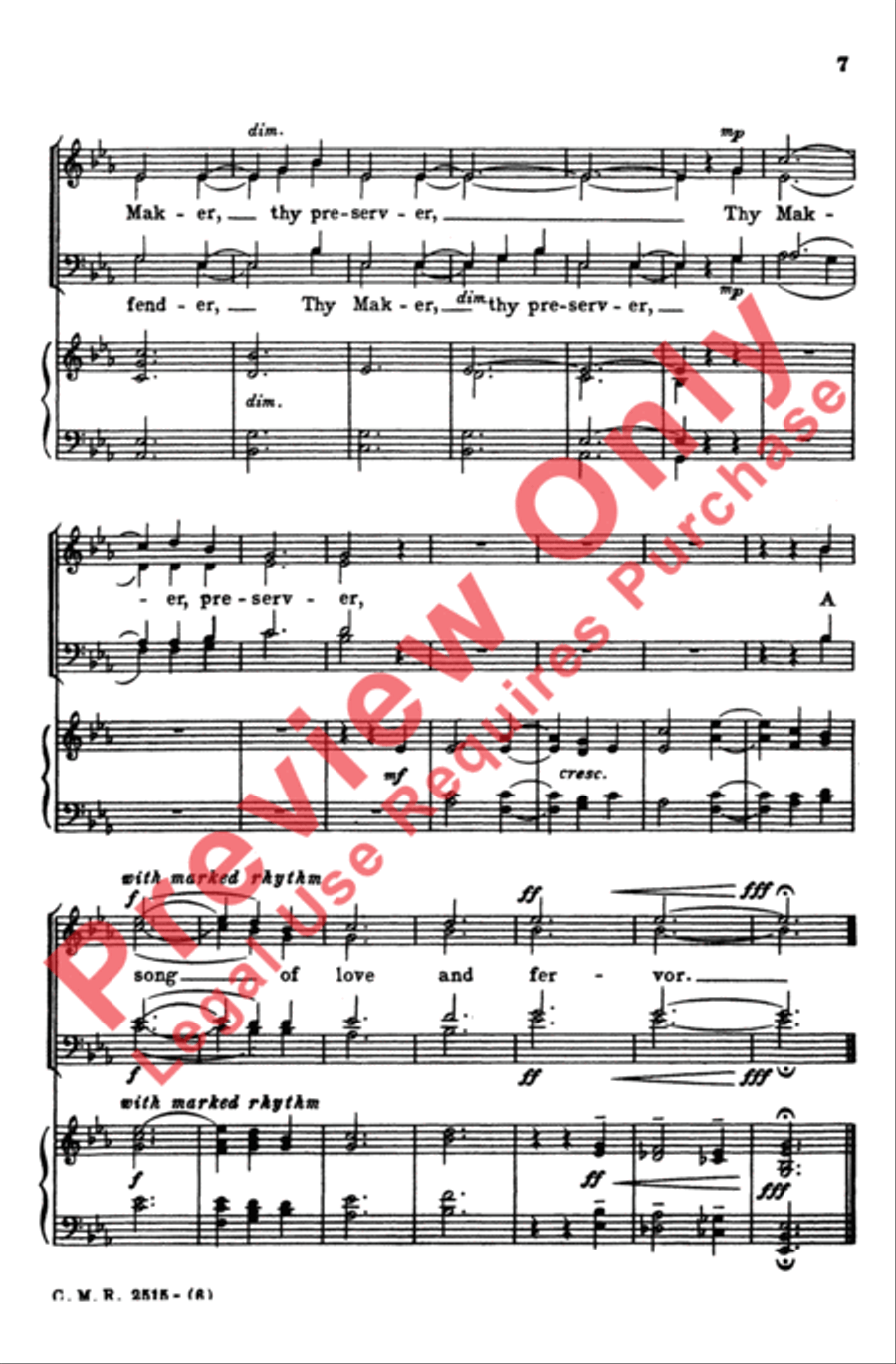 Awake, My Heart Awake, My Heart 4-Part scores gallery preview page 7