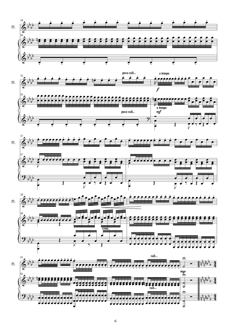 Vivaldi - Concerto in F minor 'Winter' RV 297 Op.8 No.4 Flute and Piano Flute Solo scores gallery preview page 6