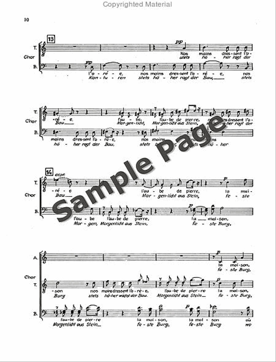 Sutermeister H Ecclesia Kantate (1972/73) 4-Part scores gallery preview page 11
