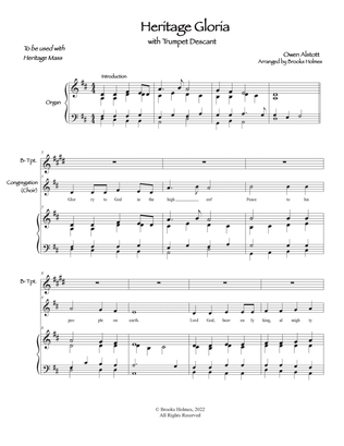 Heritage Mass Parts, "Gloria" Trumpet Descant & Organ