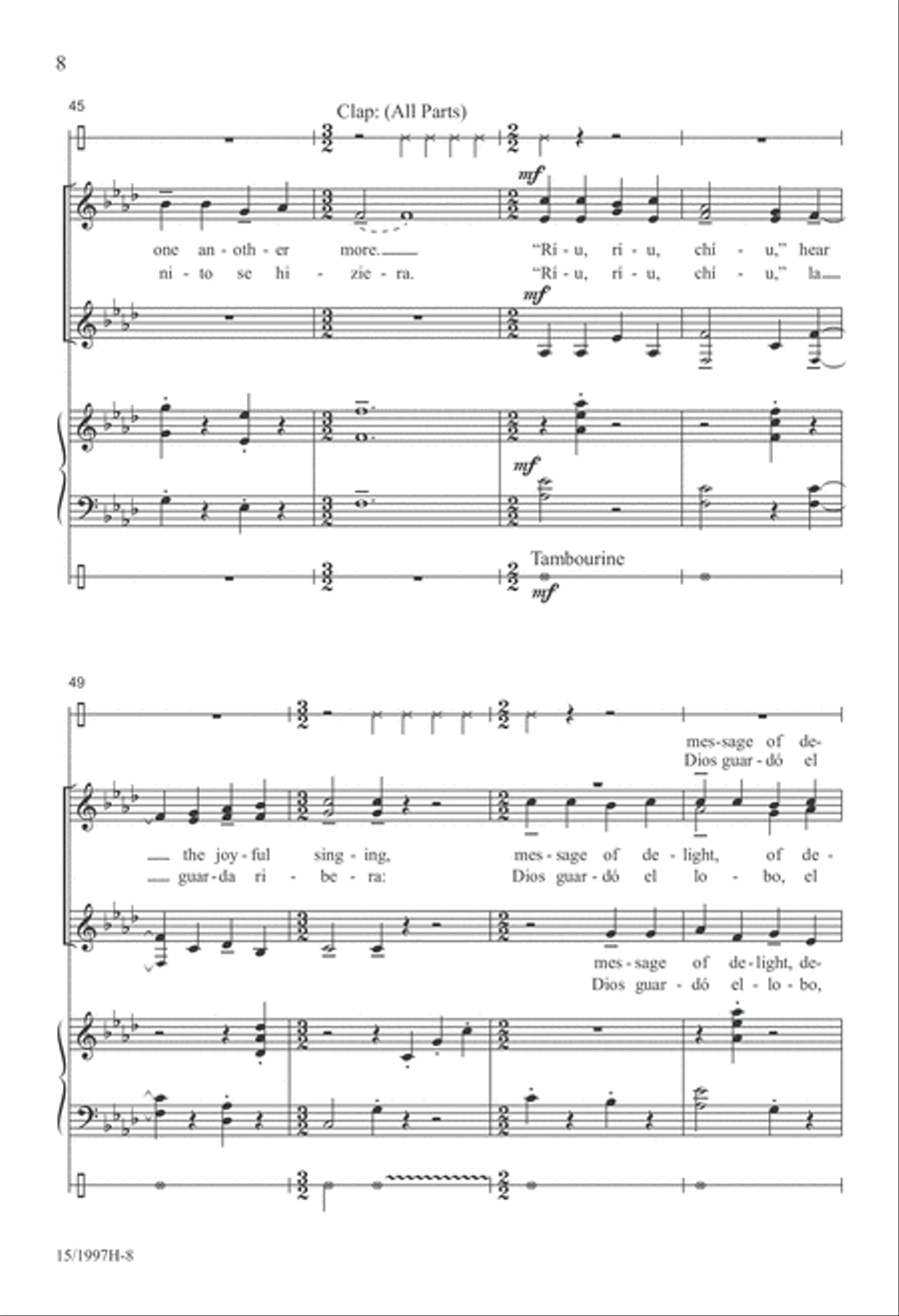 Ríu, Ríu, Chíu SSA scores gallery preview page 9