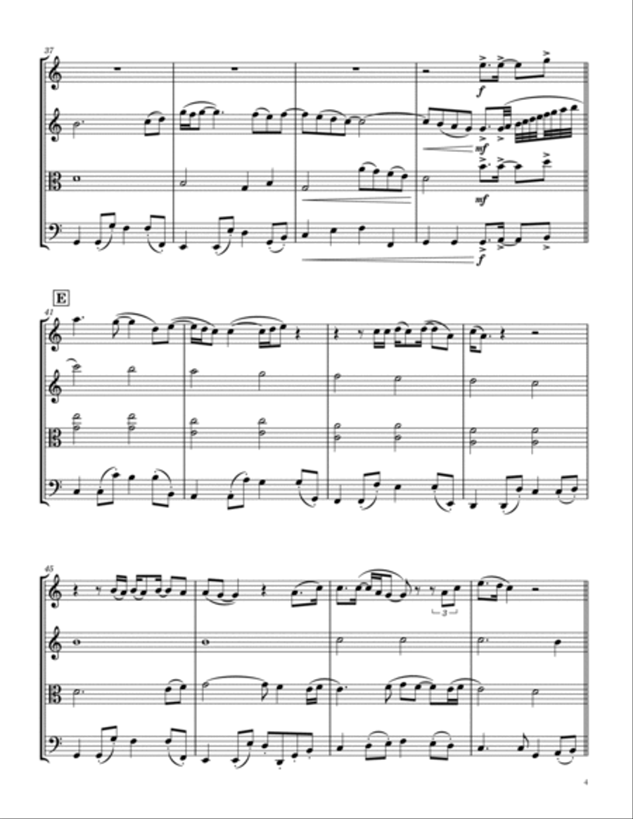 A Whiter Shade Of Pale String Quartet scores gallery preview page 5