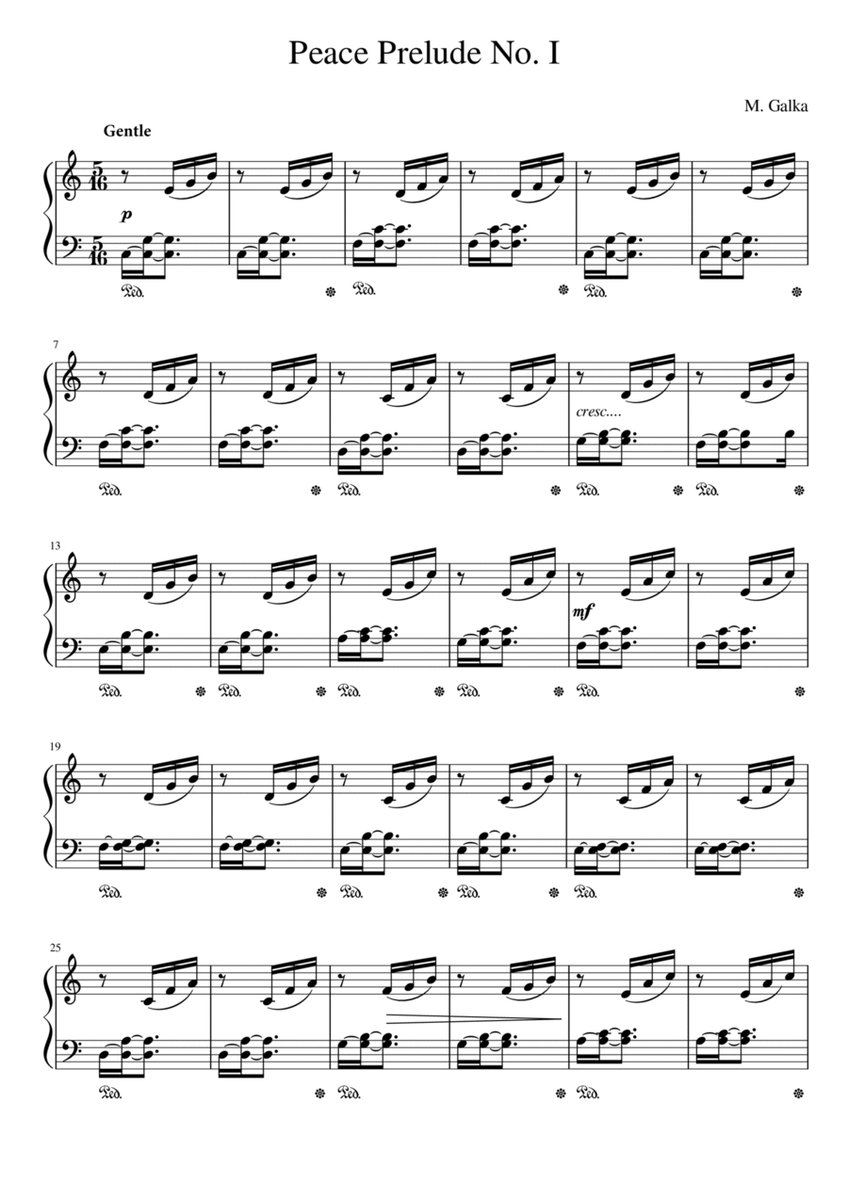 Peace Prelude No. I Nr. 1 C major "Gentle" image number null
