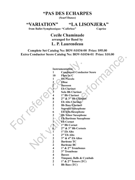 La Lisonjera; Variation; and Pas des Echarpes