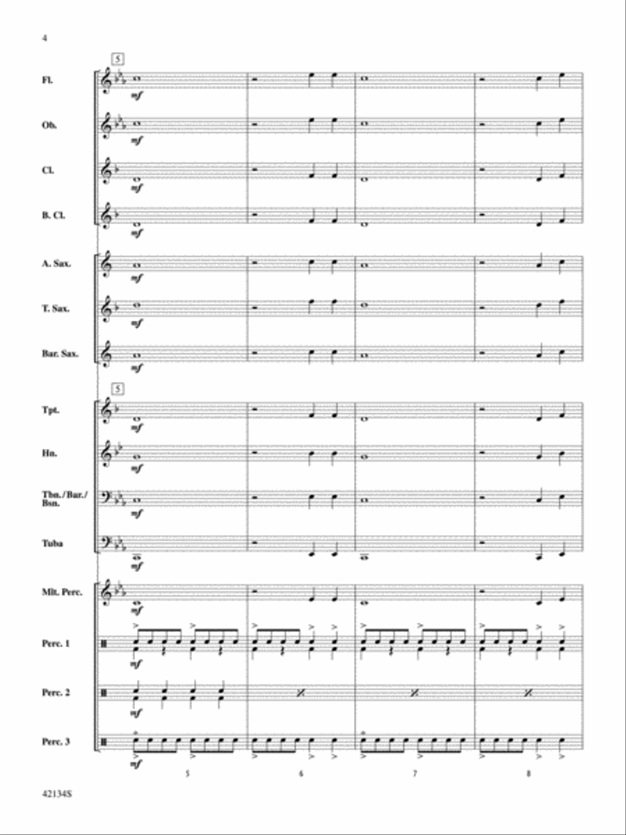 Warp Speed: Score Warp Speed: Score Concert Band scores gallery preview page 4