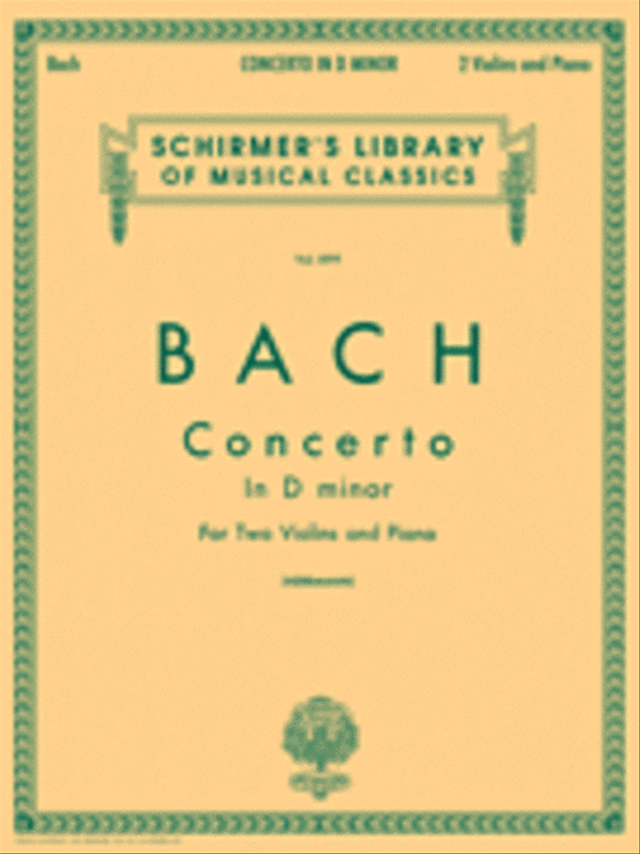Concerto D Minor Twv 42:H 1 by Johann Sebastian Bach String Duet - Sheet Music