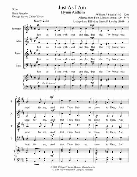 Just As I Am - Hymn Anthem image number null
