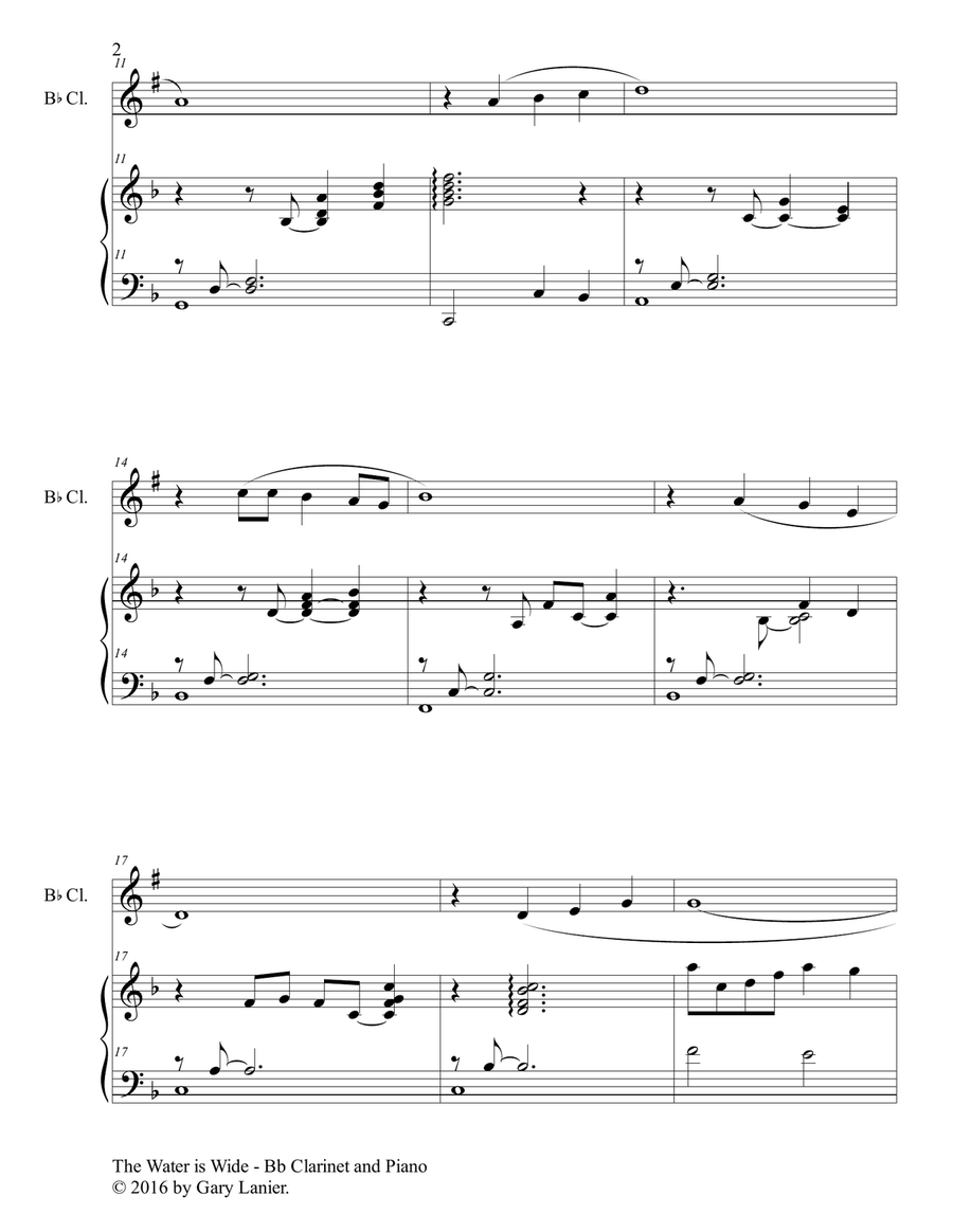 Gary Lanier: 3 Inspiring Hymn Tunes (Duets for Bb Clarinet & Piano) Gary Lanier: 3 Inspiring Hymn Tunes (Duets for Bb Clarinet & Piano) B-Flat Clarinet scores gallery preview page 3