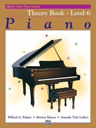 Book cover for Alfred's Basic Piano Course Theory, Level 6