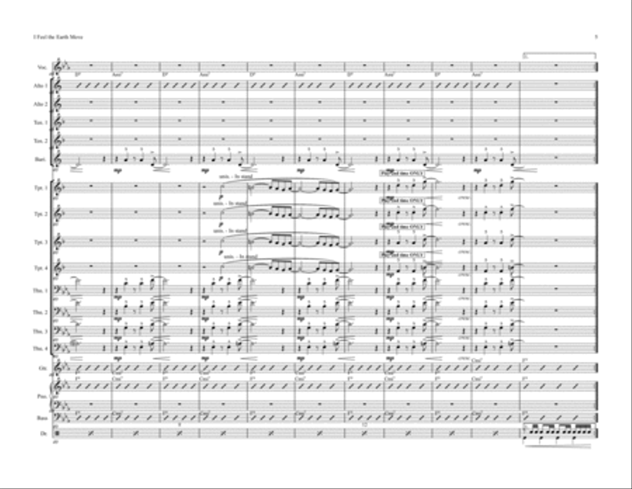 I Feel The Earth Move Jazz Ensemble scores gallery preview page 5