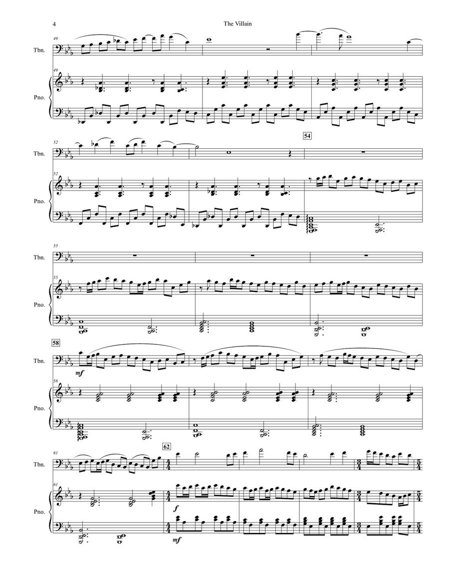 The Villain Piano scores gallery preview page 4